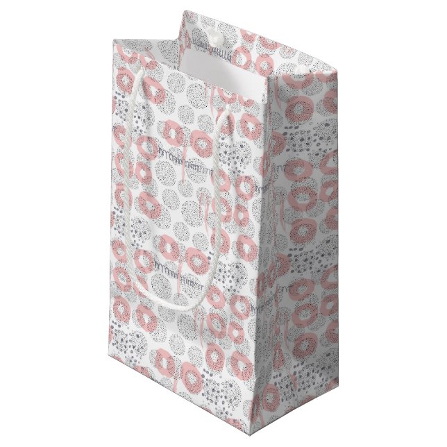 Polka Dot Circle Pattern Small Gift Bag (Front Angled)