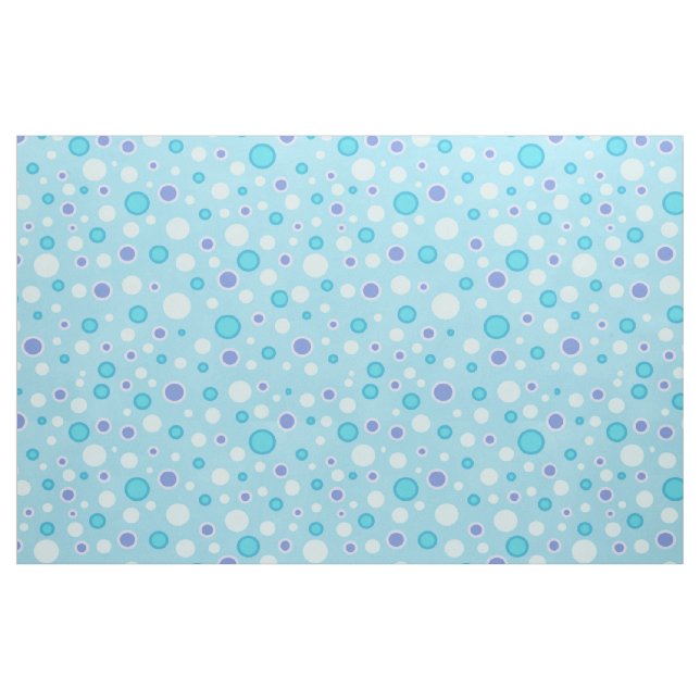 Polka Dot Circles Blue Fabric (Fat Quarter)