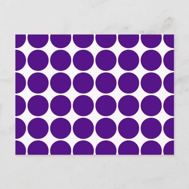 Polka Dot Circles & Spots : Purple Polka Dots Postcard (Front)