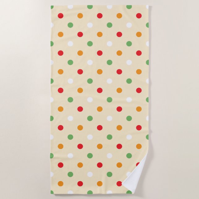 Polka Dot Countryside Style Picnic Towel (Front)