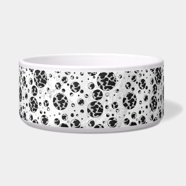 Polka Dot Cow Black and White Print (Right)