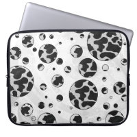 Polka Dot Cow Black and White Print