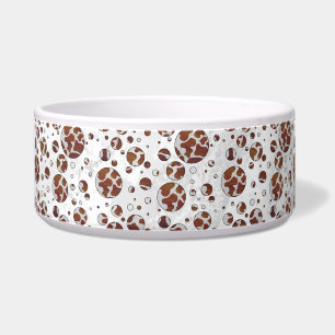 Polka Dot Cow Brown and White Print