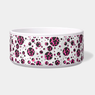 Polka Dot Cow Hot Pink and Black Print