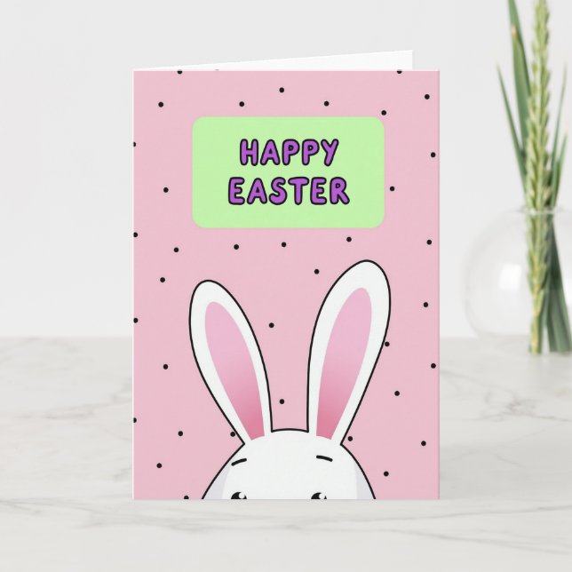 Polka Dot Creature Hello Card (Front)
