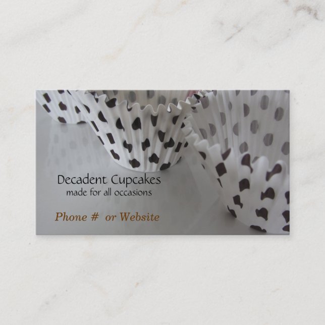 Polka Dot Cupcake Liners Business Card (Front)