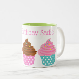 Polka Dot Cupcakes Personalized Mug