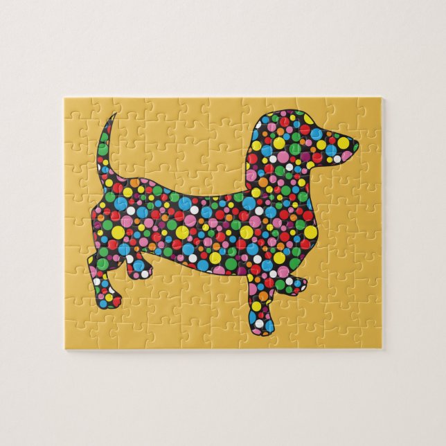 Polka Dot Dachshund Jigsaw Puzzle (Horizontal)
