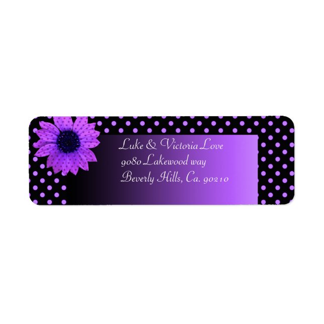 Polka Dot Daisy Purple Wedding (Front)
