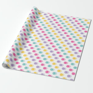 Polka Dot Design with Vibrant Colour Mix Wrapping Paper