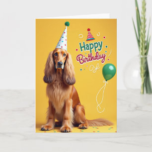Polka Dot Dog Birthday Card