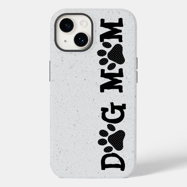 Polka Dot DOG MOM Pawprints  Case-Mate iPhone Case (Back)