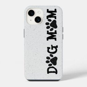 Polka Dot DOG MOM Pawprints iPhone 14 Case