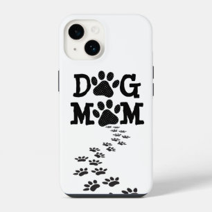 Polka Dot DOG MOM Pawprints iPhone 14 Case
