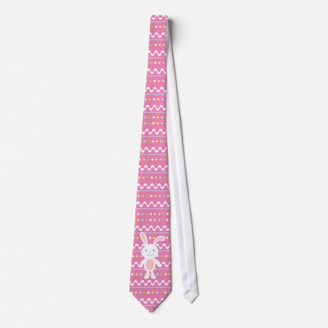 Polka Dot Easter Bunny Tie (Front)