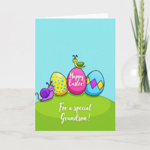 Polka Dot Easter Egg Grandson Card