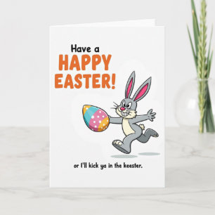 Polka Dot Easter Egg Hare Card