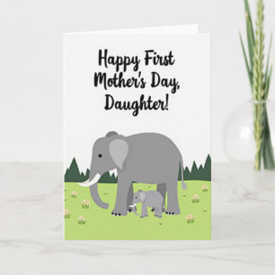 Polka Dot Elephant Scene Card