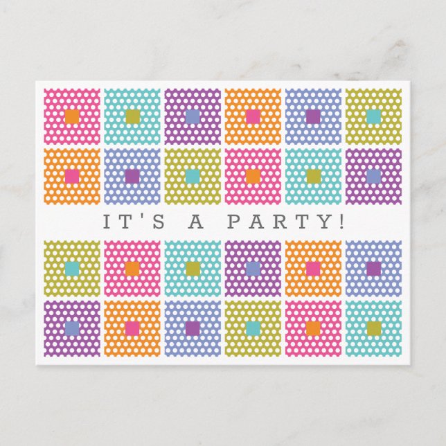 Polka Dot Fabric Quilt Pattern Postcard (Front)