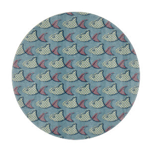 Polka Dot Fish Pattern Cutting Board