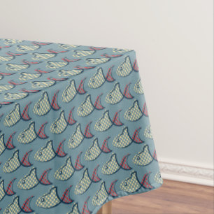 Polka Dot Fish Pattern Tablecloth