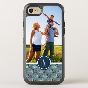 Polka Dot Fish Pattern   Your Photo & Monogram OtterBox Symmetry iPhone 8/7 Case