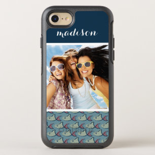 Polka Dot Fish Pattern   Your Photo & Name OtterBox Symmetry iPhone 8/7 Case