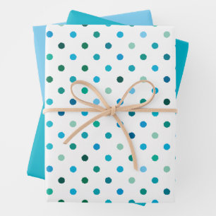 Polka Dot Flat Sheet Wrapping Paper