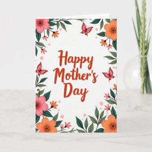 Polka Dot Floral Card