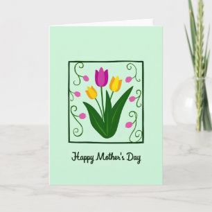 Polka Dot Floral Frame Card