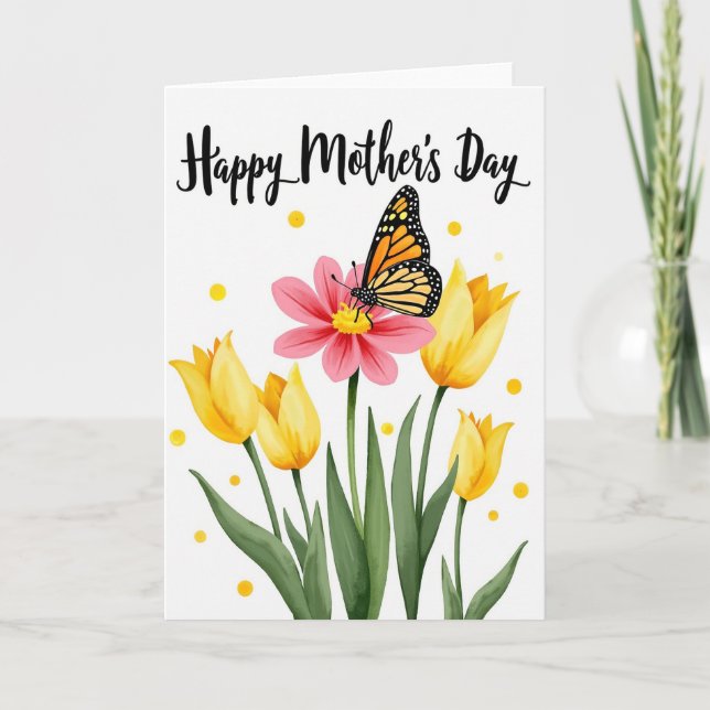 Polka Dot Flower Insect Card (Front)