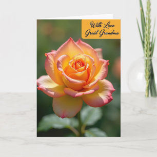 Polka Dot Flower With Love Grandma Card
