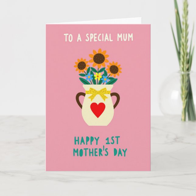 Polka Dot Flowers Card (Front)