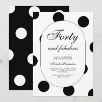 Polka Dot Forty and Fabulous 40th Birthday Party