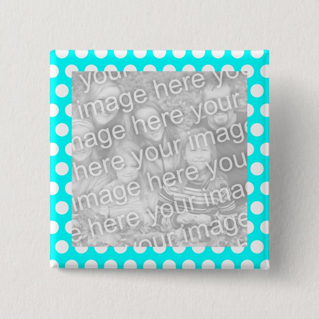 Polka Dot Frame Photo Button (Front)