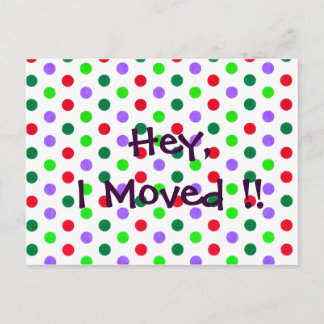 Polka Dot Fun new Home Notifications Announcement Postcard