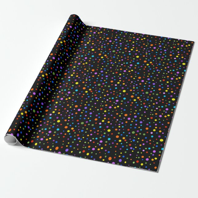 Polka Dot Fun Wrapping Paper (Unrolled)