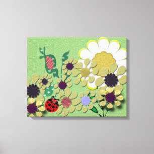 Polka Dot Garden Canvas Print