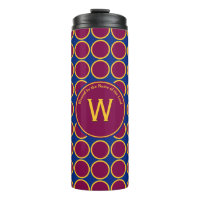 POLKA DOT Geometric Customised Monogram Maroon