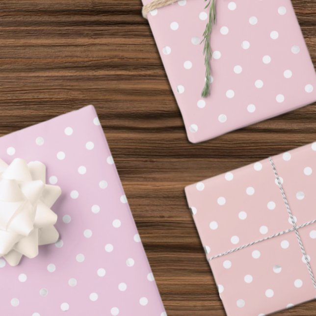 Polka Dot Girl Baby Shower Wrapping Paper Sheet (Creator Uploaded)