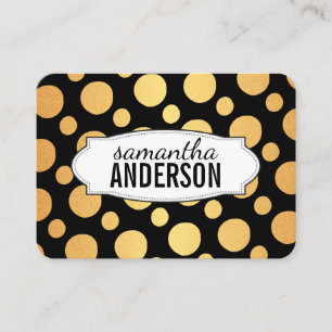 Polka Dot Gold Pattern Business Card