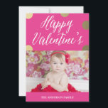 Polka Dot Gold | Valentine's Day Photo Card<br><div class="desc"></div>