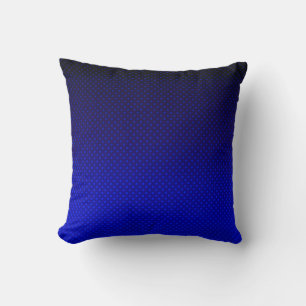 Polka dot gradient navy black colours dark print cushion