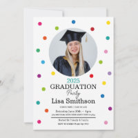 Polka Dot Graduation Confetti Colorful Party