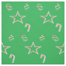 Polka Dot Green Christmas Fabrics
