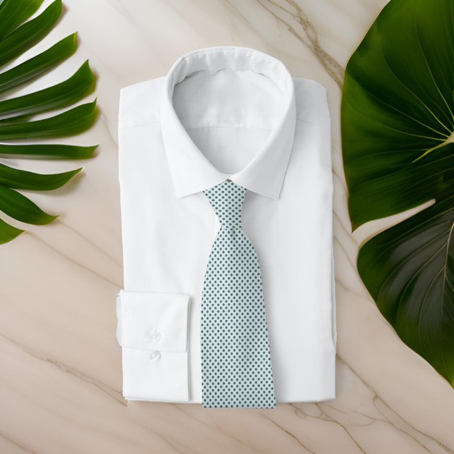 Polka Dot Green Light Green Minimal Classic Tie (Creator Uploaded)