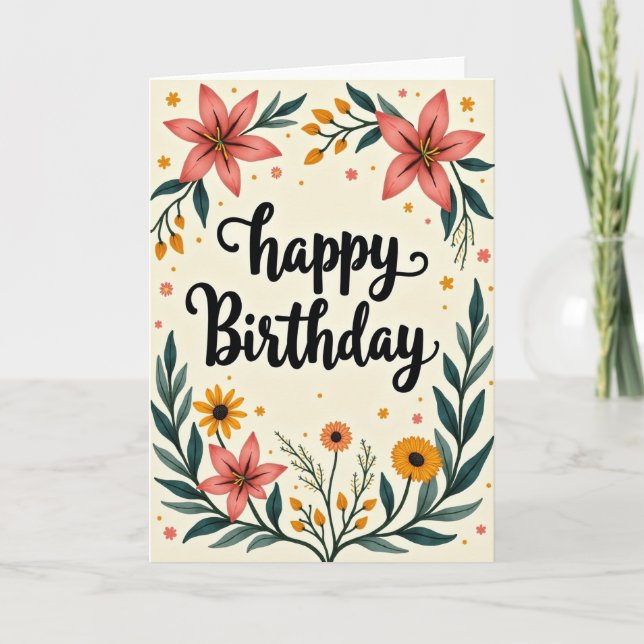 Polka Dot Happy Celebration Card (Front)
