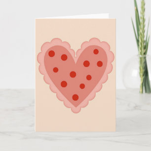 Polka Dot Heart Love Card