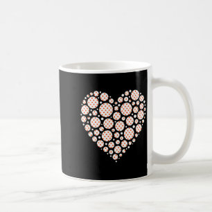 Polka dot heart - love pattern art coffee mug