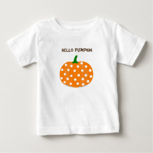 Polka Dot Hello Pumpkin Baby T-Shirt